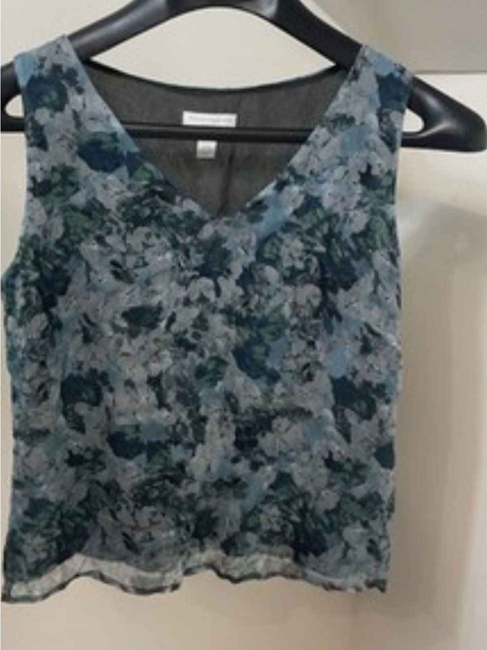 Charter Club Blue Floral V-Neck Sleeveless Camisole 6P
